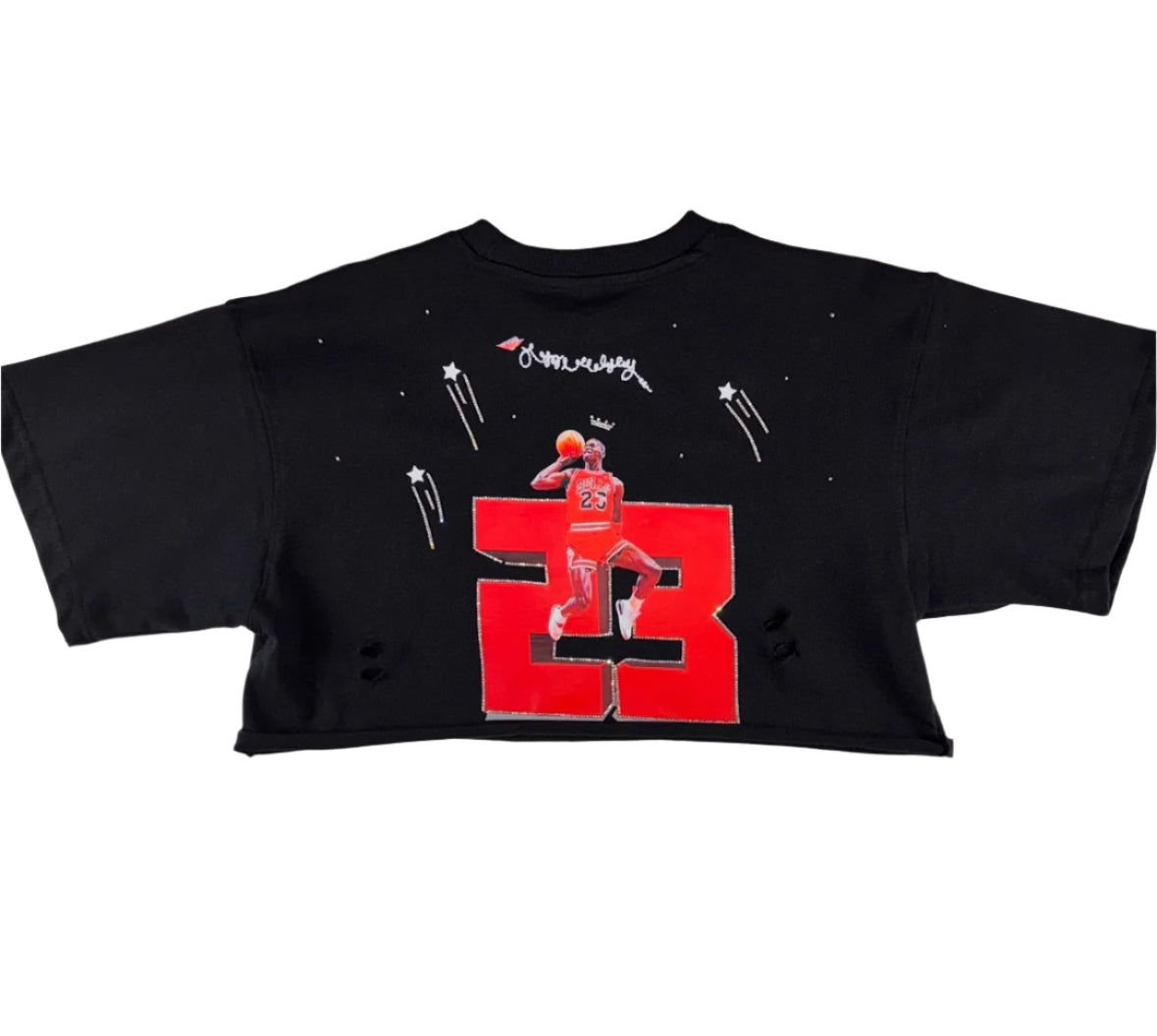 23 JORDAN - THE HISTORY OF FLIGHT CROP TOP T-SHIRT FOR WOMEN