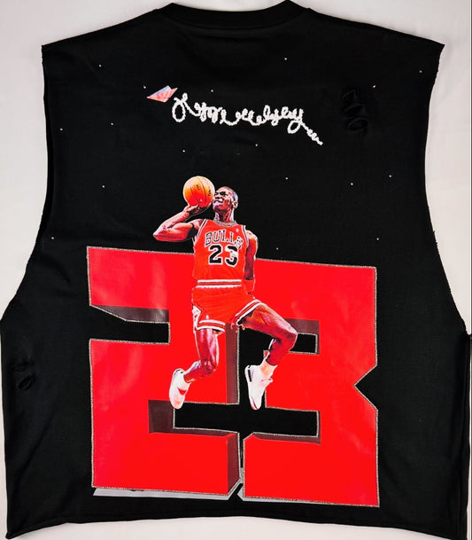 THE HISTORY OF FLIGHT JORDAN- RICH & FAMOUS CUT OFF T-SHIRT FOR MEN