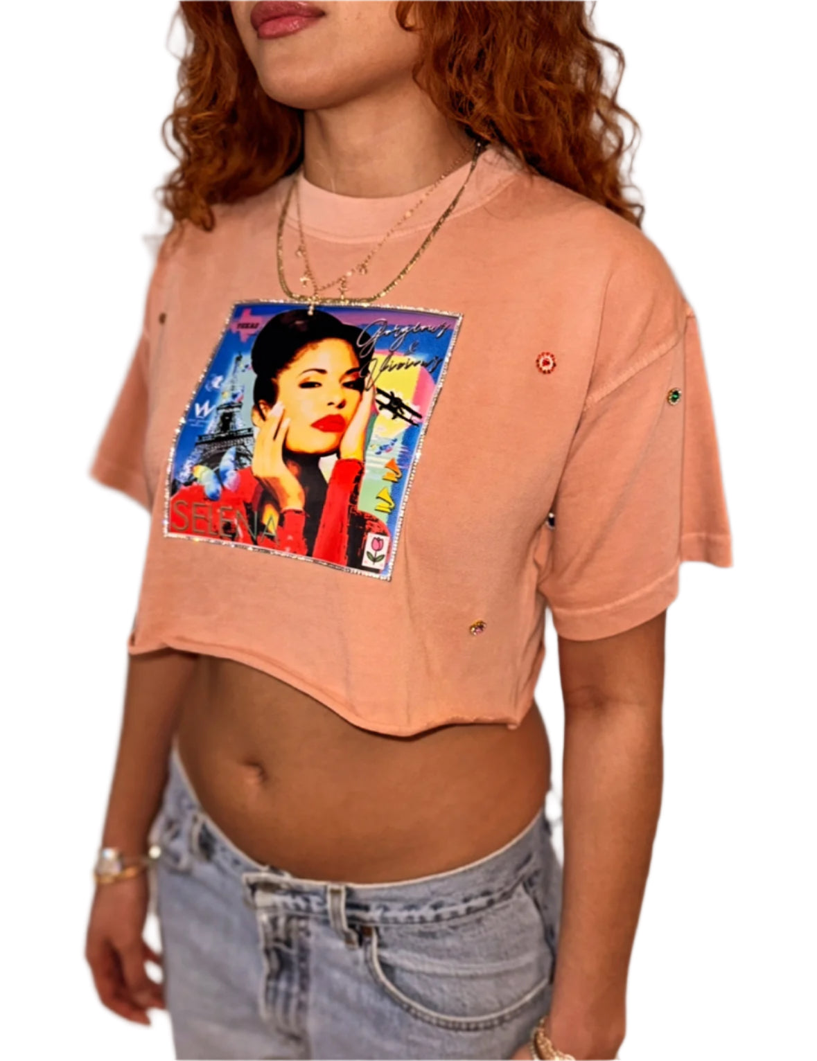 SELENA - GORGEOUS AND VICIOUS CROP TOP T-SHIRT FOR WOMEN