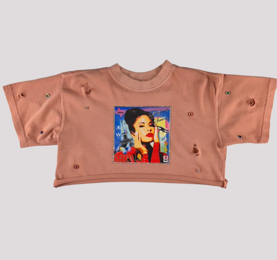 SELENA - GORGEOUS AND VICIOUS CROP TOP T-SHIRT FOR WOMEN