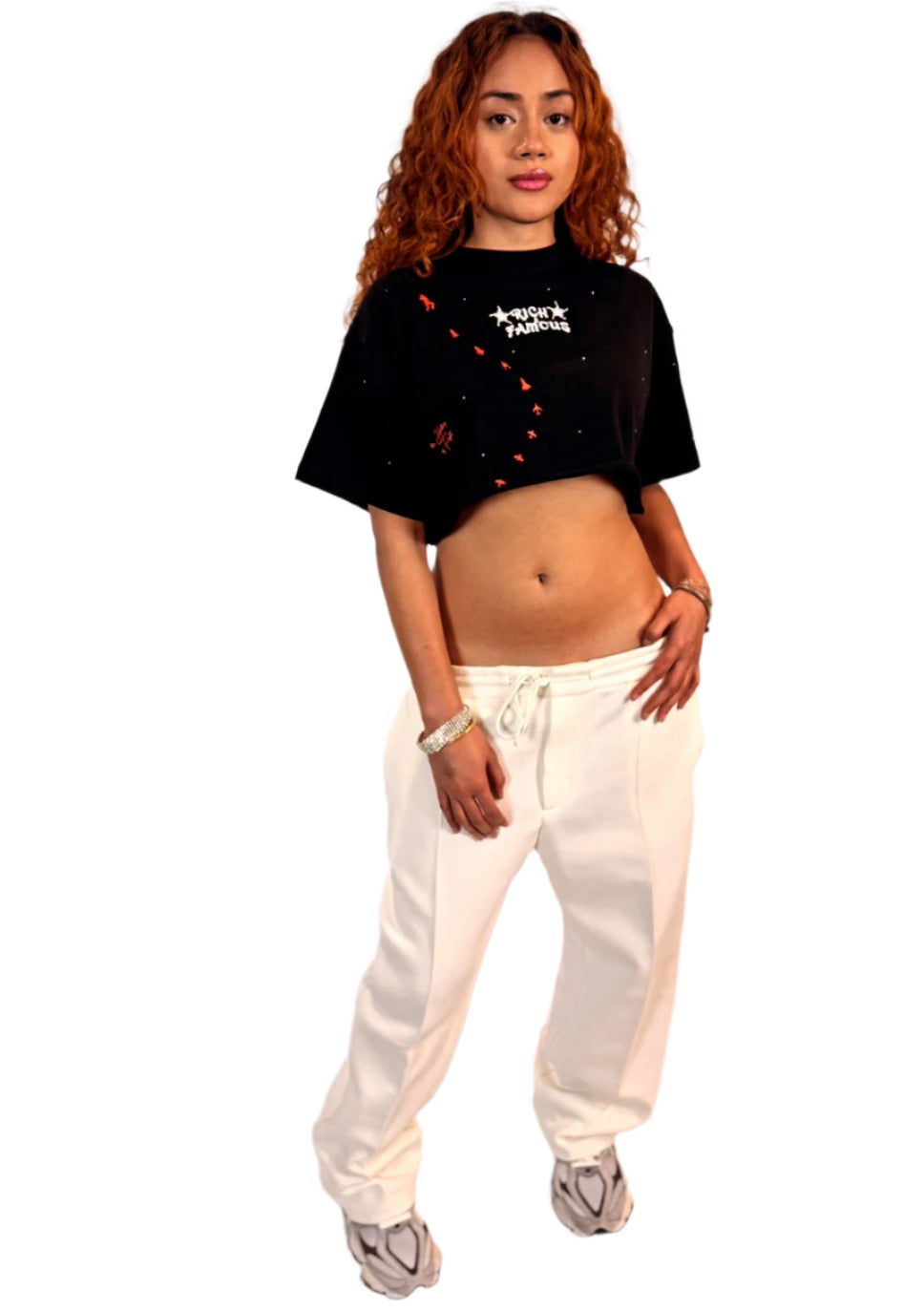 23 JORDAN - THE HISTORY OF FLIGHT CROP TOP T-SHIRT FOR WOMEN