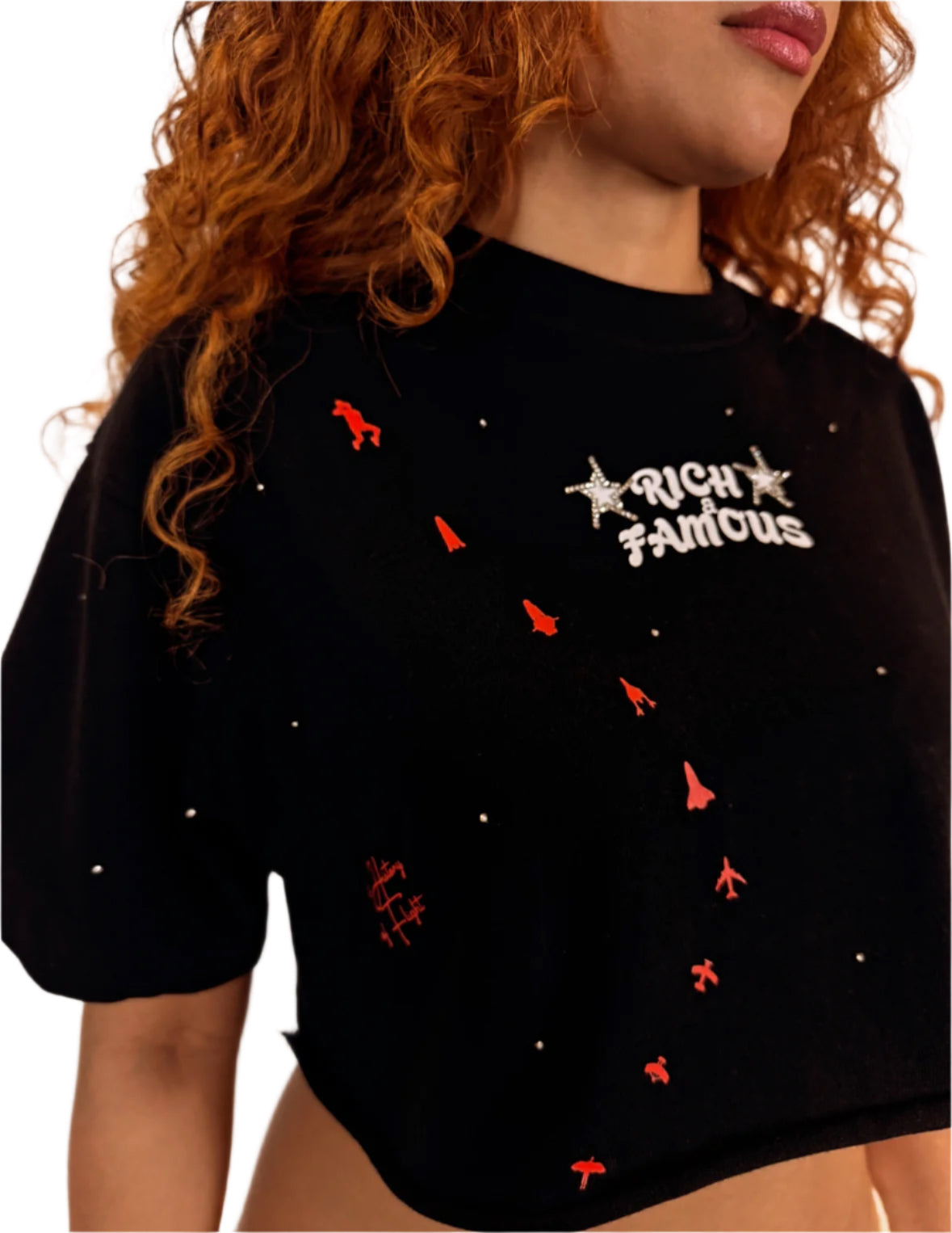 23 JORDAN - THE HISTORY OF FLIGHT CROP TOP T-SHIRT FOR WOMEN