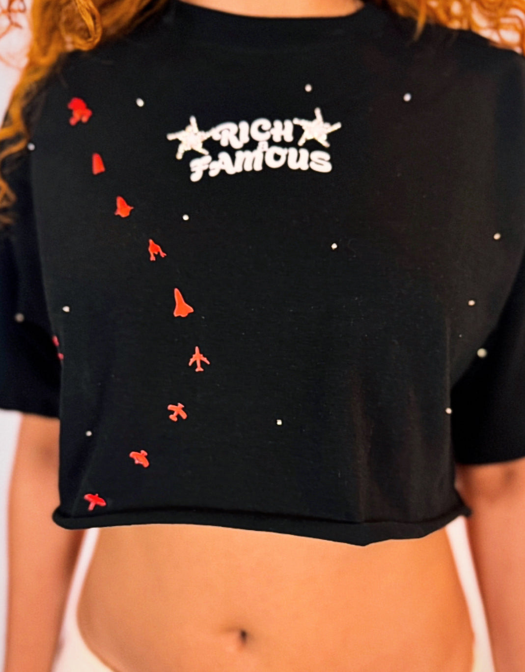 23 JORDAN - THE HISTORY OF FLIGHT CROP TOP T-SHIRT FOR WOMEN