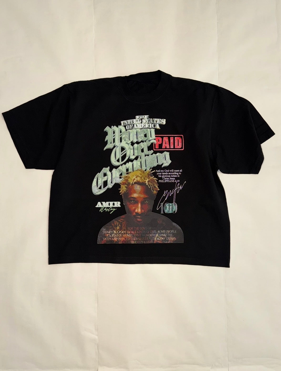 M.O.E  PAID GRAPHIC TEE SHIRT