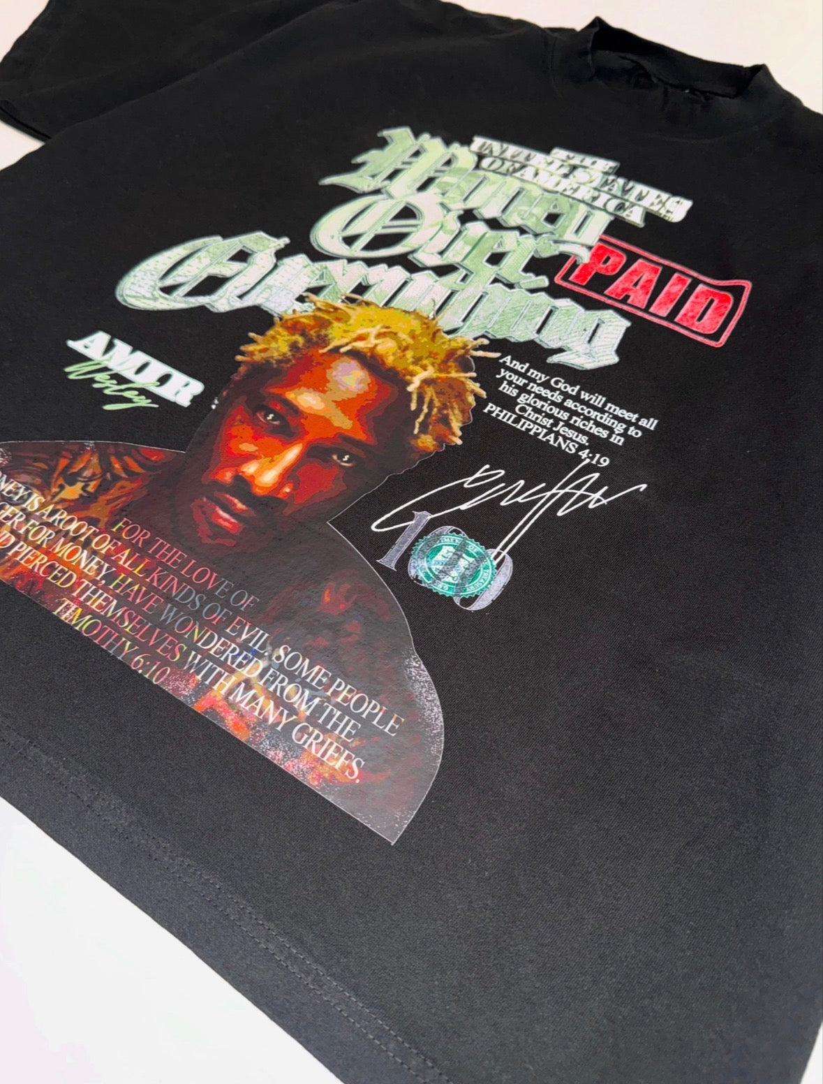 M.O.E  PAID GRAPHIC TEE SHIRT